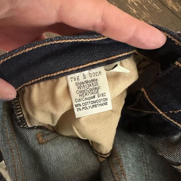 Rag & Bone High Rise Skinny Jeans‎ in Dark Washed Indigo “Heritage” size 26 - Picture 8 of 9